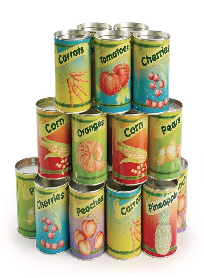 Excellerations Realistic Tin Can Play Food, Pack of 20, Educational Toys, Kids Toy, Gift, for Ages 3 Years and Up, Preschool, Home School (Item # CANFOOD) - Image 1